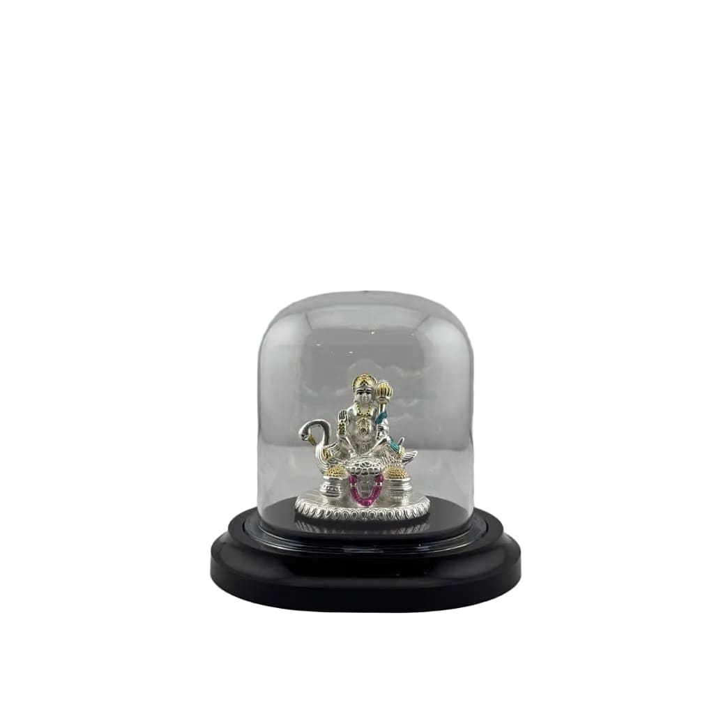 999 Pure Silver Kubera Idol 12gm in Protective Acrylic Dome