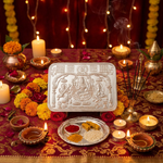 Silver Laxmi Ganesh Saraswati Yantra Plate 10g – view 2
