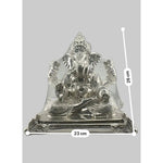 999 Pure Silver Lord Ganesha Idol on Decorative Base