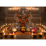 999 Pure Silver Lord Ganesha Idol on Decorative Base
