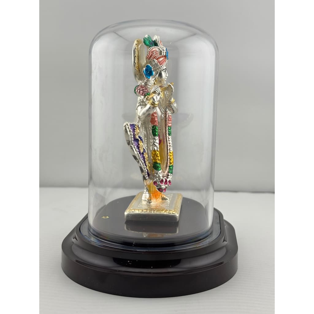 999 Pure Silver Lord Krishna Idol 42gm – Divine Bal Gopal Murti for Temple & Gifting