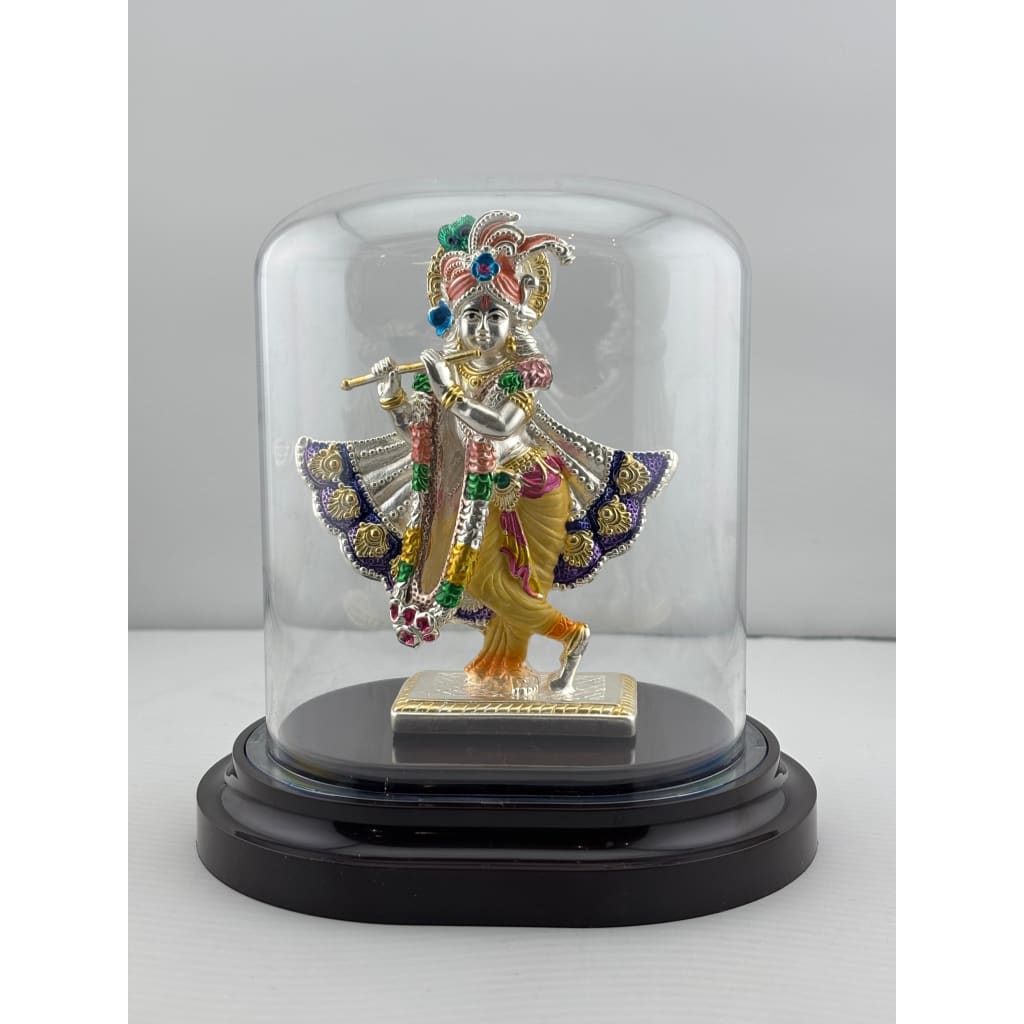 999 Pure Silver Lord Krishna Idol 42gm – Divine Bal Gopal Murti for Temple & Gifting