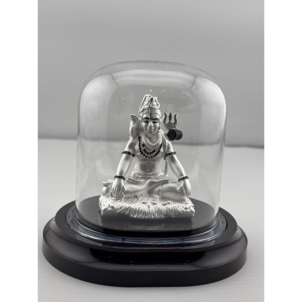 999 Pure Silver Lord Shiva Idol 20gm – Spiritual Shiv Murti for Temple Decor & Festivals