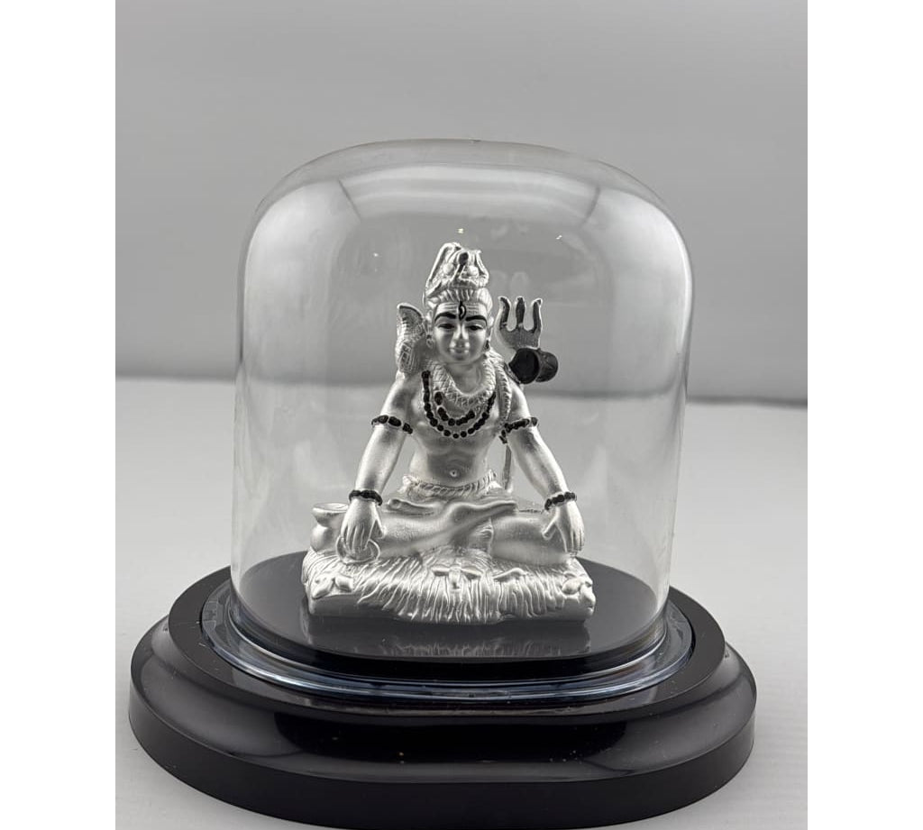 999 Pure Silver Lord Shiva Idol 20gm – Spiritual Shiv Murti for Temple Decor & Festivals