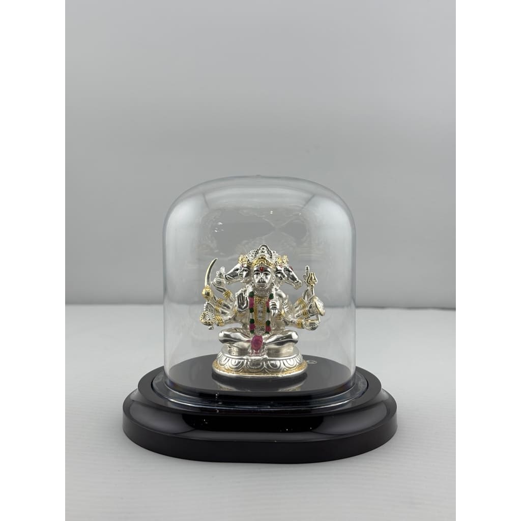 999 Pure Silver Pancha Mukhi Hanuman Idol 20gm – Five – Faced Murti for Temple & Pooja
