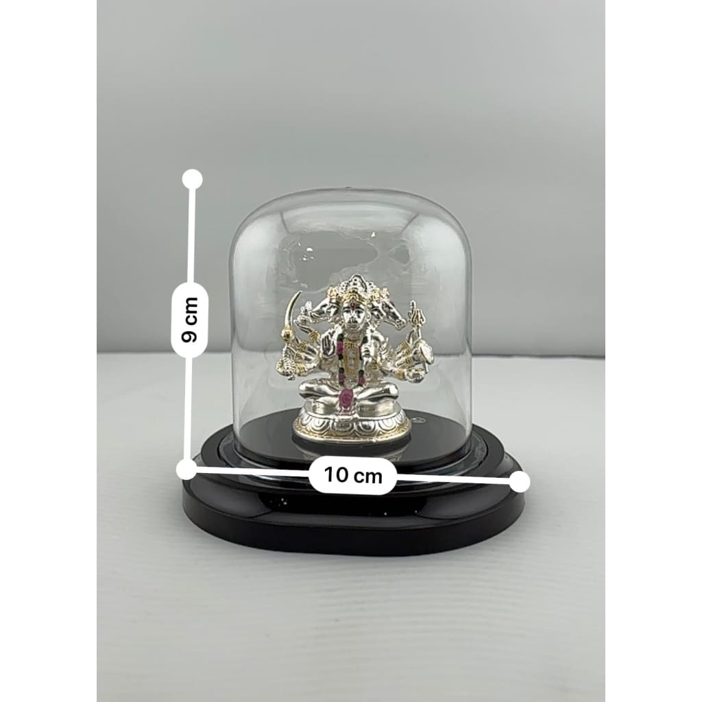 999 Pure Silver Pancha Mukhi Hanuman Idol 20gm – Five – Faced Murti for Temple & Pooja