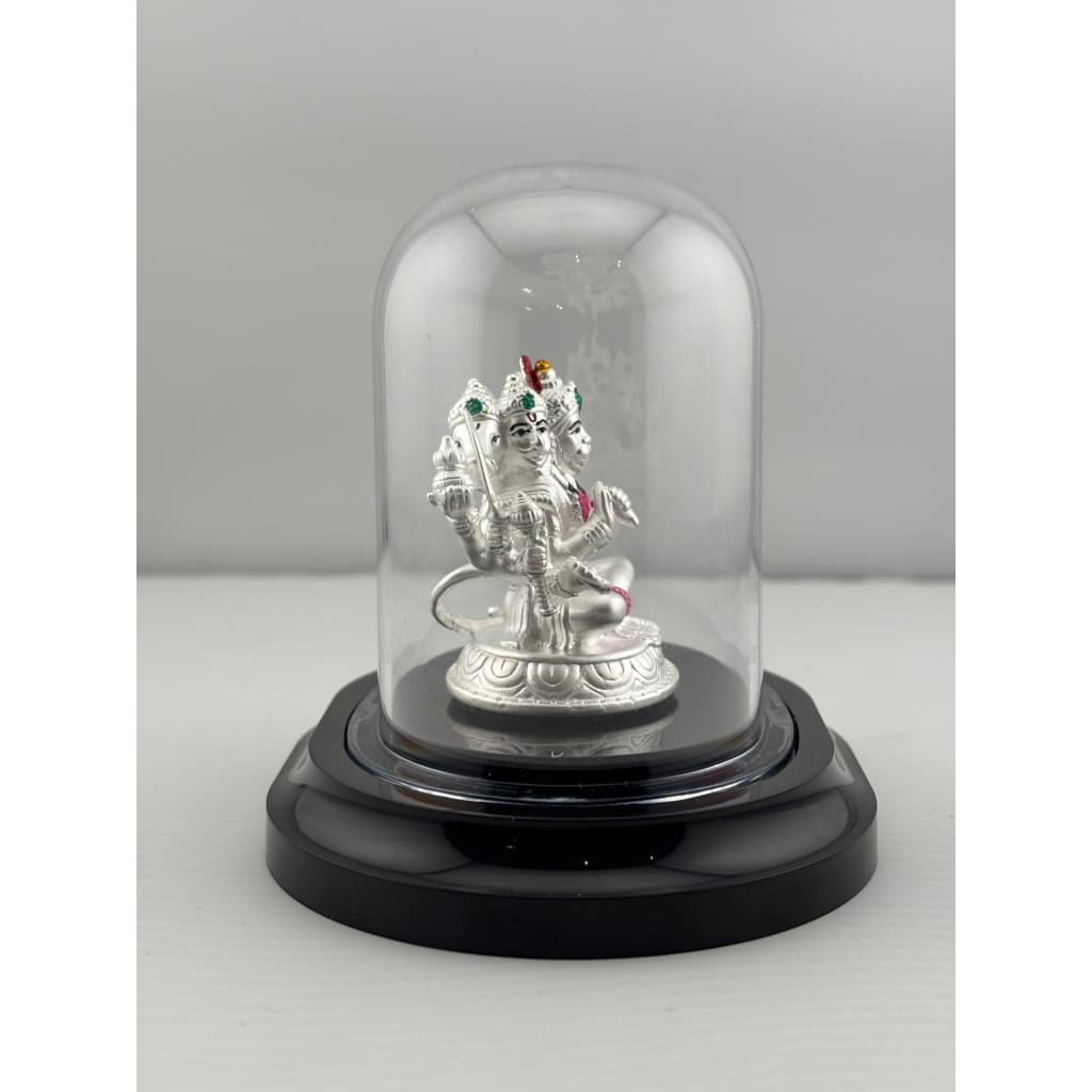 999 Pure Silver Pancha Mukhi Hanuman Idol 20gm – Five – Faced Murti for Temple & Pooja