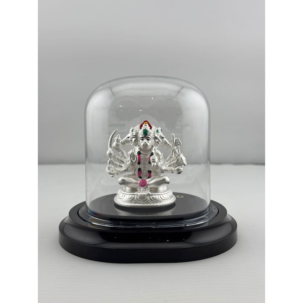 999 Pure Silver Pancha Mukhi Hanuman Idol 20gm – Five – Faced Murti for Temple & Pooja