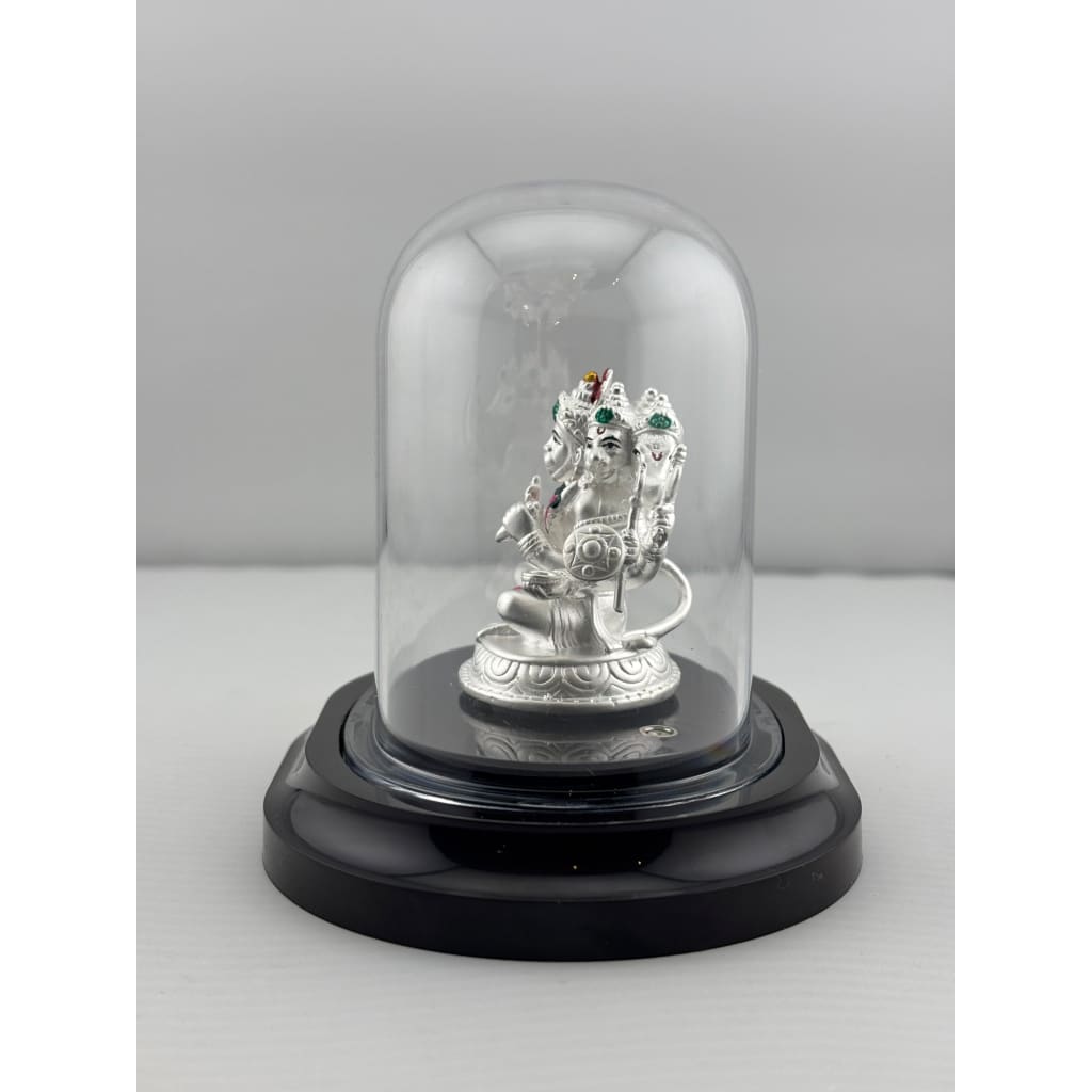 999 Pure Silver Pancha Mukhi Hanuman Idol 20gm – Five – Faced Murti for Temple & Pooja