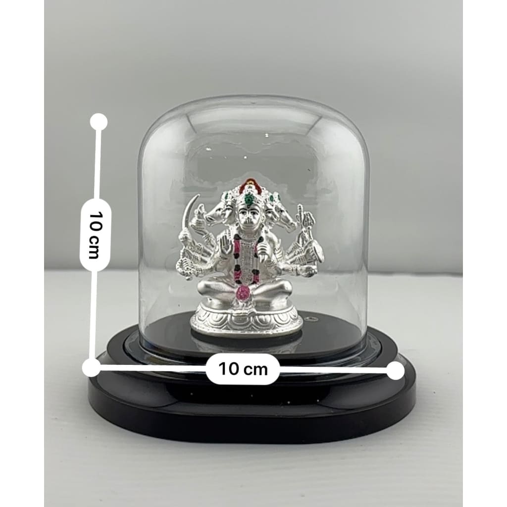 999 Pure Silver Pancha Mukhi Hanuman Idol 20gm – Five – Faced Murti for Temple & Pooja
