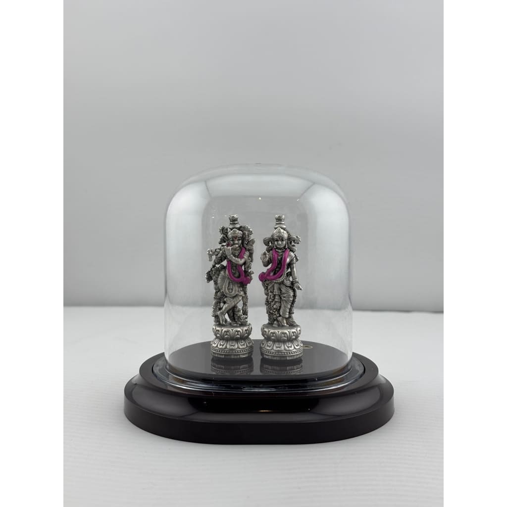 999 Pure Silver Radha Krishna Idol 12gm – Divine Couple Murti for Temple & Gifting