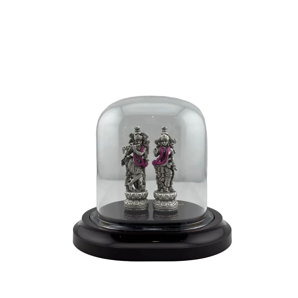 999 Pure Silver Radha Krishna Idol 12gm – Divine Couple