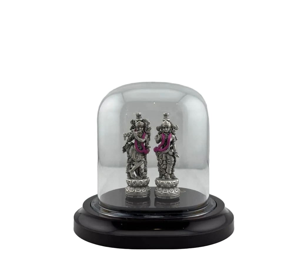 999 Pure Silver Radha Krishna Idol 12gm – Divine Couple