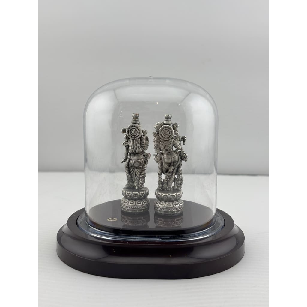 999 Pure Silver Radha Krishna Idol 12gm – Divine Couple Murti for Temple & Gifting