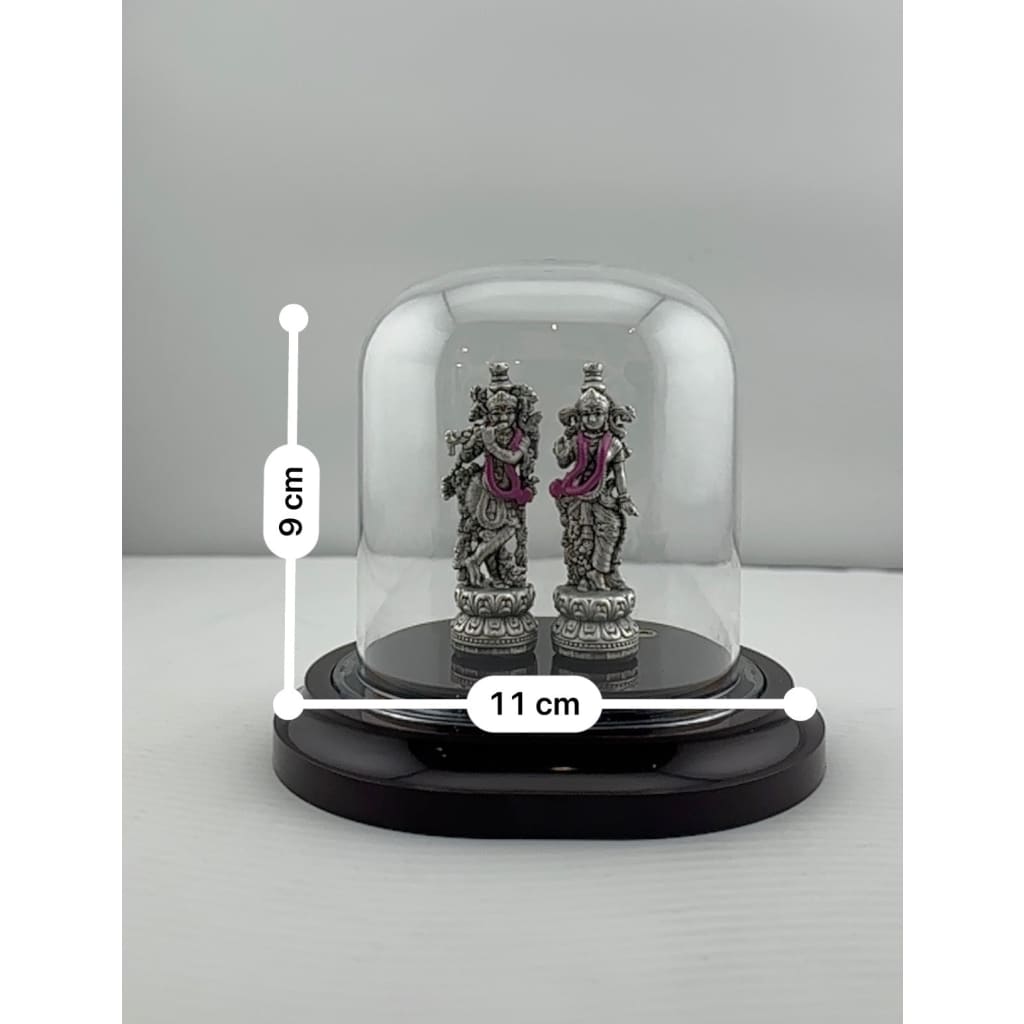 999 Pure Silver Radha Krishna Idol 12gm – Divine Couple Murti for Temple & Gifting