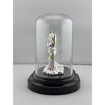 999 Pure Silver Radha Krishna Idol – Divine Couple Murti with Purple Details