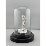999 Pure Silver Radha Krishna Idol – Divine Couple Murti with Purple Details