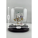 999 Pure Silver Radha Krishna Idol – Divine Couple Murti with Purple Details
