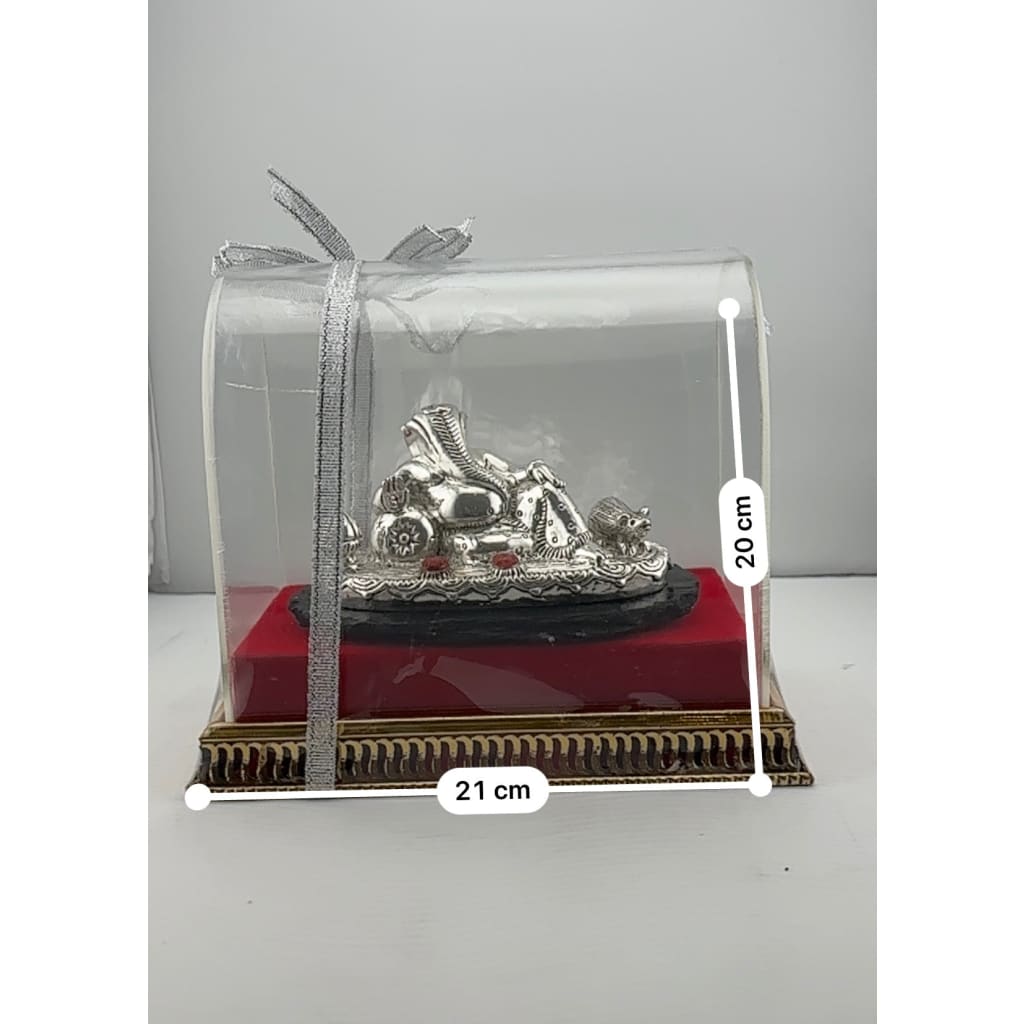 999 Pure Silver Reclining Lord Ganesha Idol 60g – Ganpati Murti