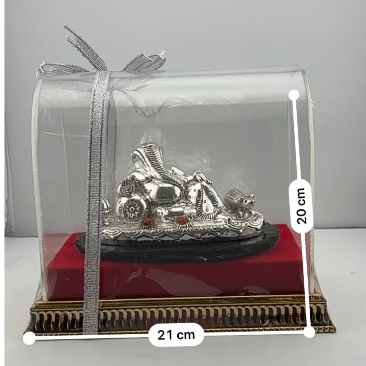999 Pure Silver Reclining Lord Ganesha Idol 60g – Ganpati Murti