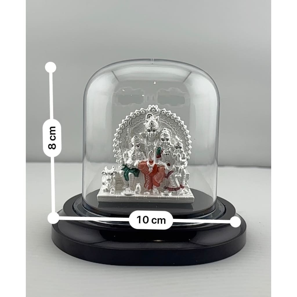 999 Pure Silver Shiva Family Idol 22gm – Spiritual Shiv Parivar Murti for Temple Décor