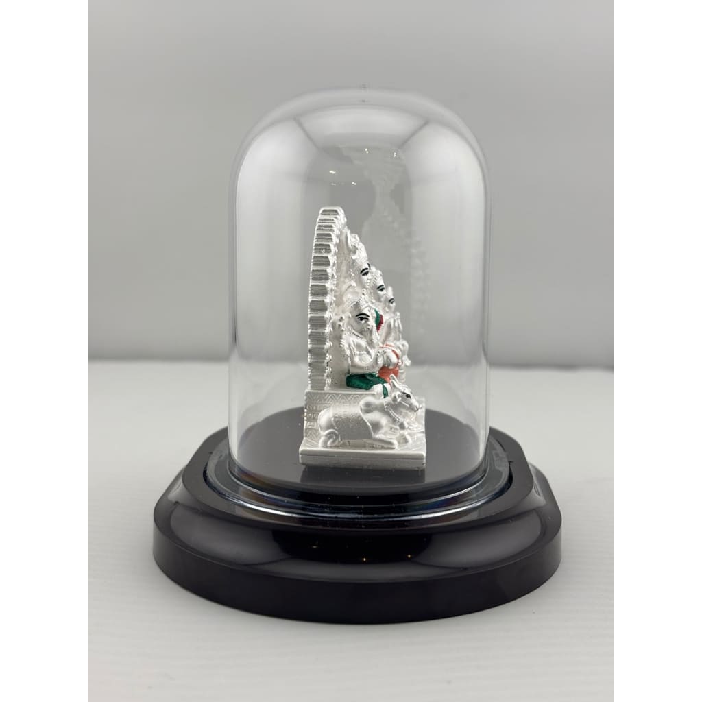 999 Pure Silver Shiva Family Idol 22gm – Spiritual Shiv Parivar Murti for Temple Décor