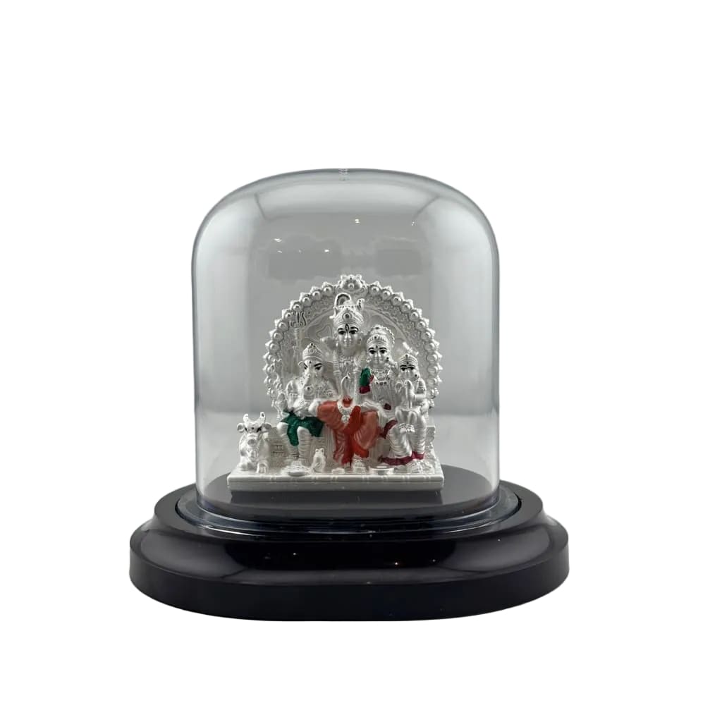 999 Pure Silver Shiva Family Idol 22gm in Protective