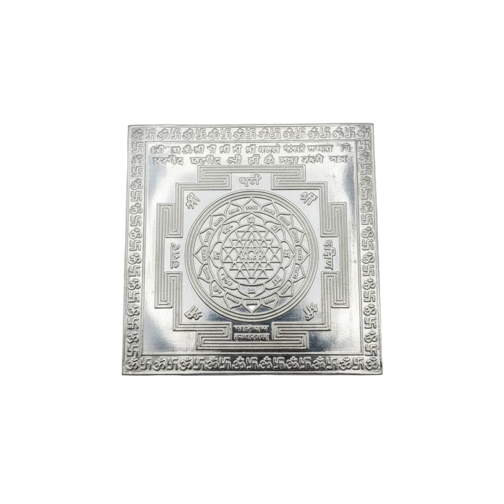 Silver Shri Yantra Plate