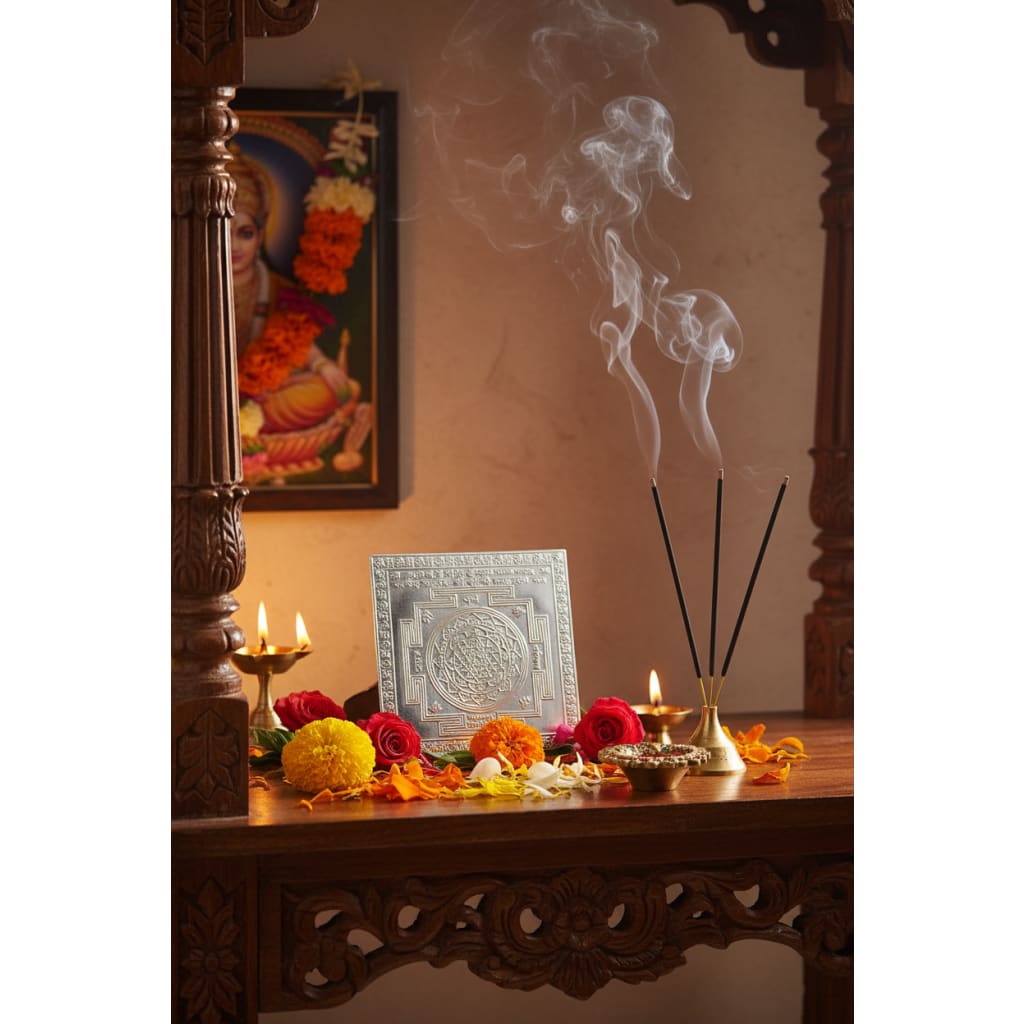 Silver Shri Yantra Plate – view 3