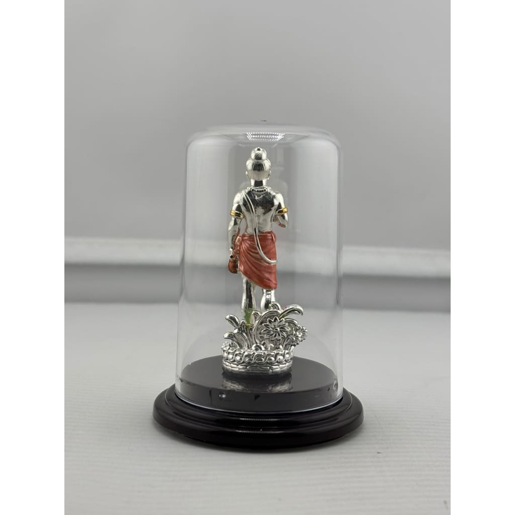 Swaminarayan silver idol back view