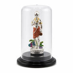 999 pure silver Swaminarayan idol in acrylic dome front view