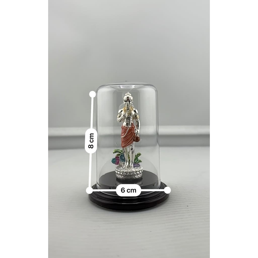 Swaminarayan silver idol display dimensions 6 by 8 centimetres