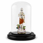 999 Pure Silver Swaminarayan Idol in protective acrylic dome