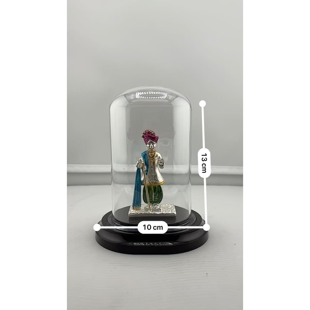 Swaminarayan idol display dimensions 10 cm wide and 13 cm high