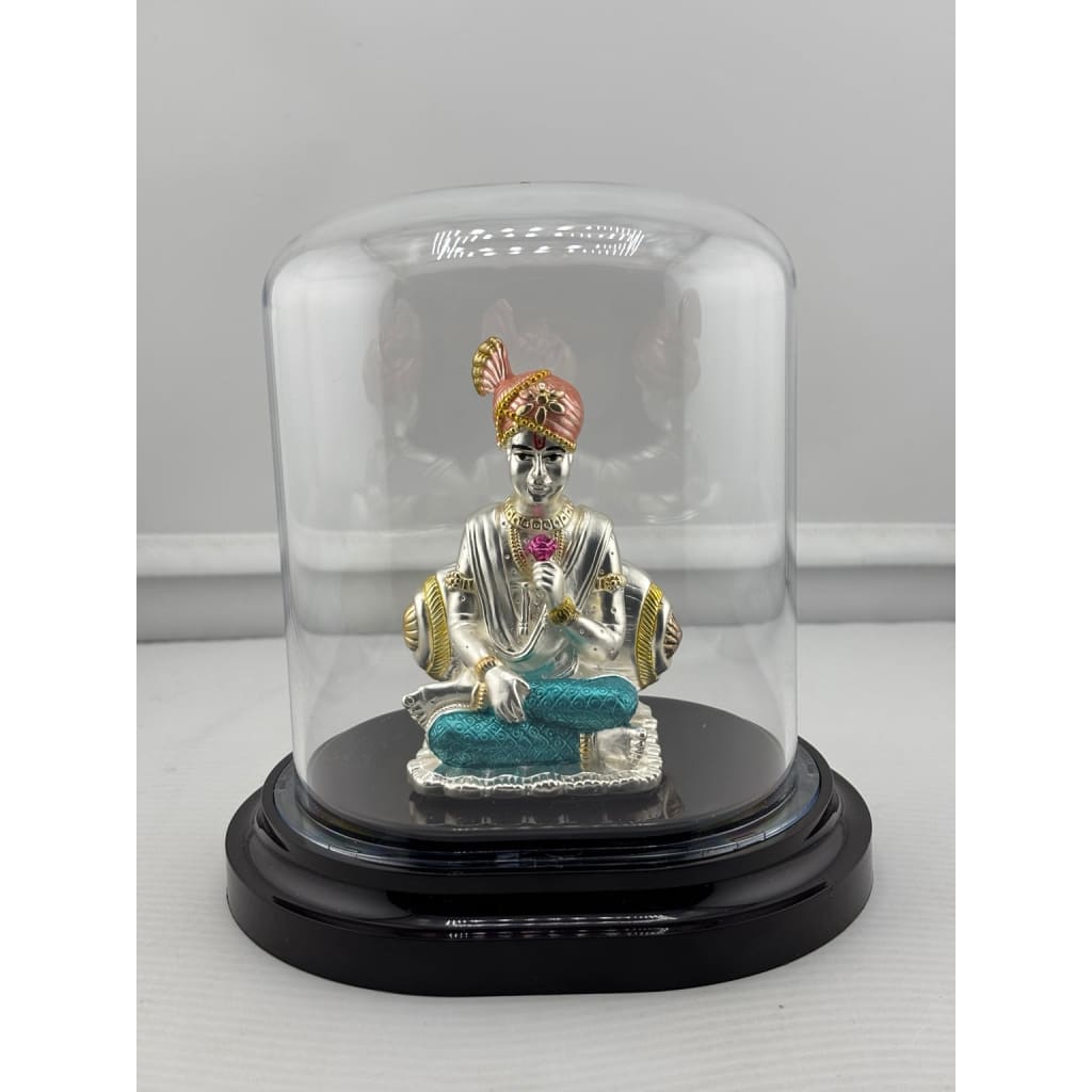 Swaminarayan silver idol front view