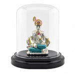 999 pure silver Swaminarayan idol in acrylic dome