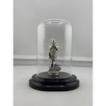 Swaminarayan silver idol in protective dome back view