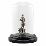 999 Pure Silver Swaminarayan idol in acrylic dome front view