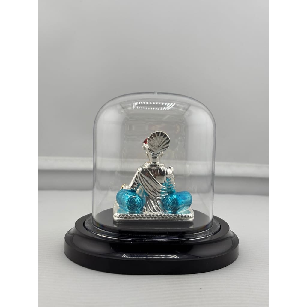 Swaminarayan silver idol rear view