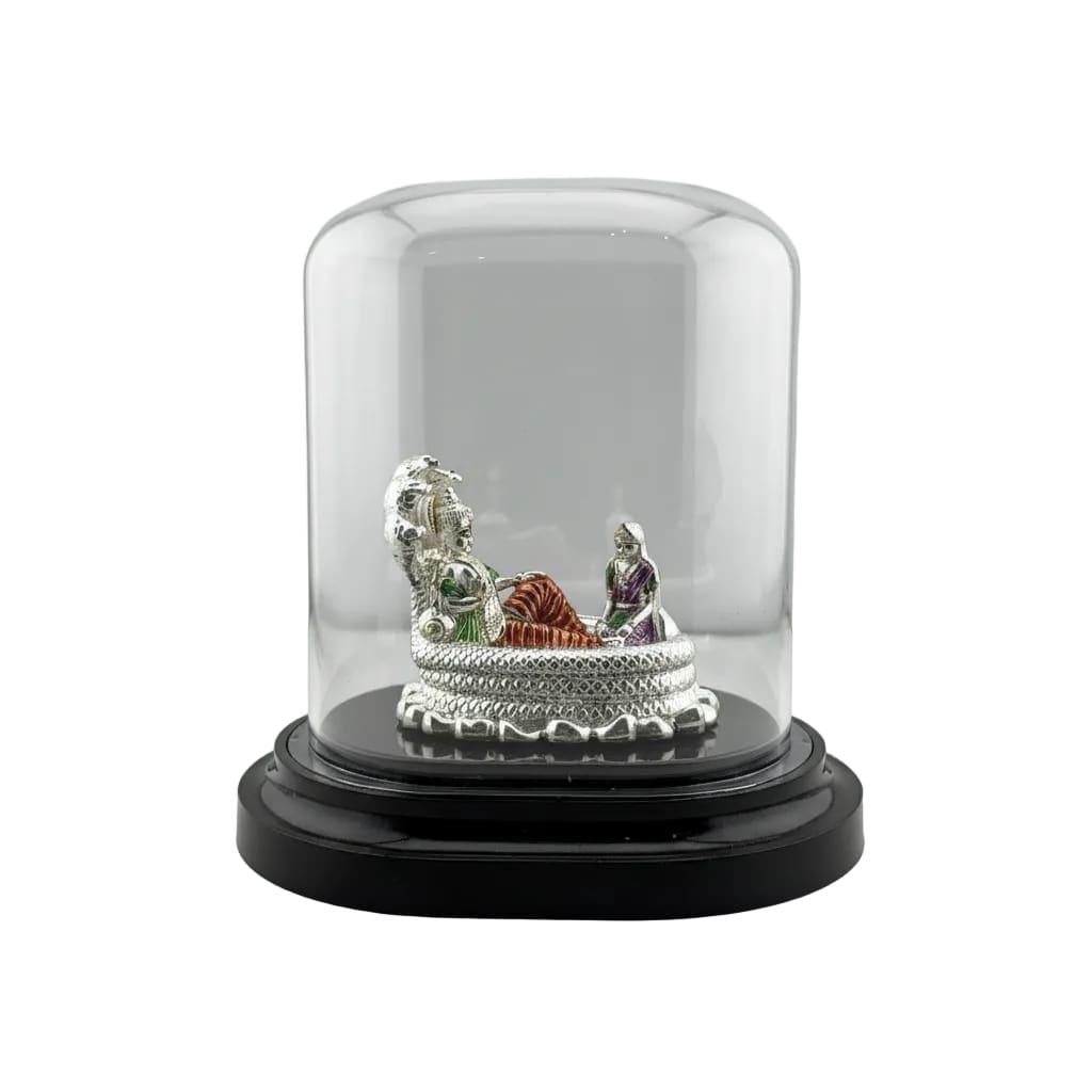 999 Pure Silver Vishnu & Lakshmi Idol 12gm in Protective