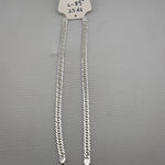 Silver Japanese Curb Link Bracelet 925 – Flat Chain