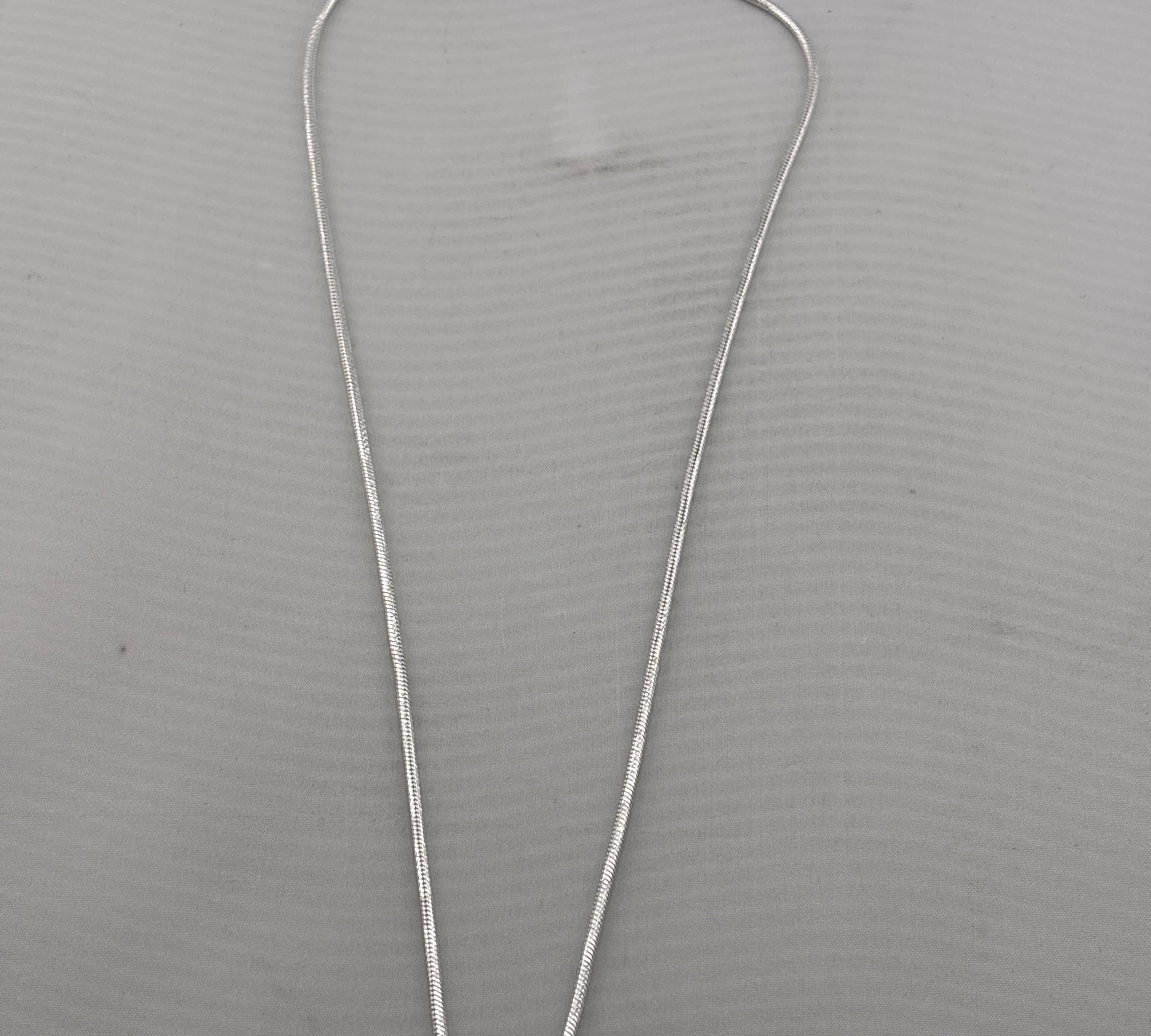 Modern Sleek Snake Chain in Sterling Silver 925 | Clean Finish Necklace 20 Inch