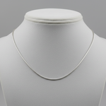 Modern Sleek Snake Chain in Sterling Silver 925 | Clean Finish Necklace 20 Inch