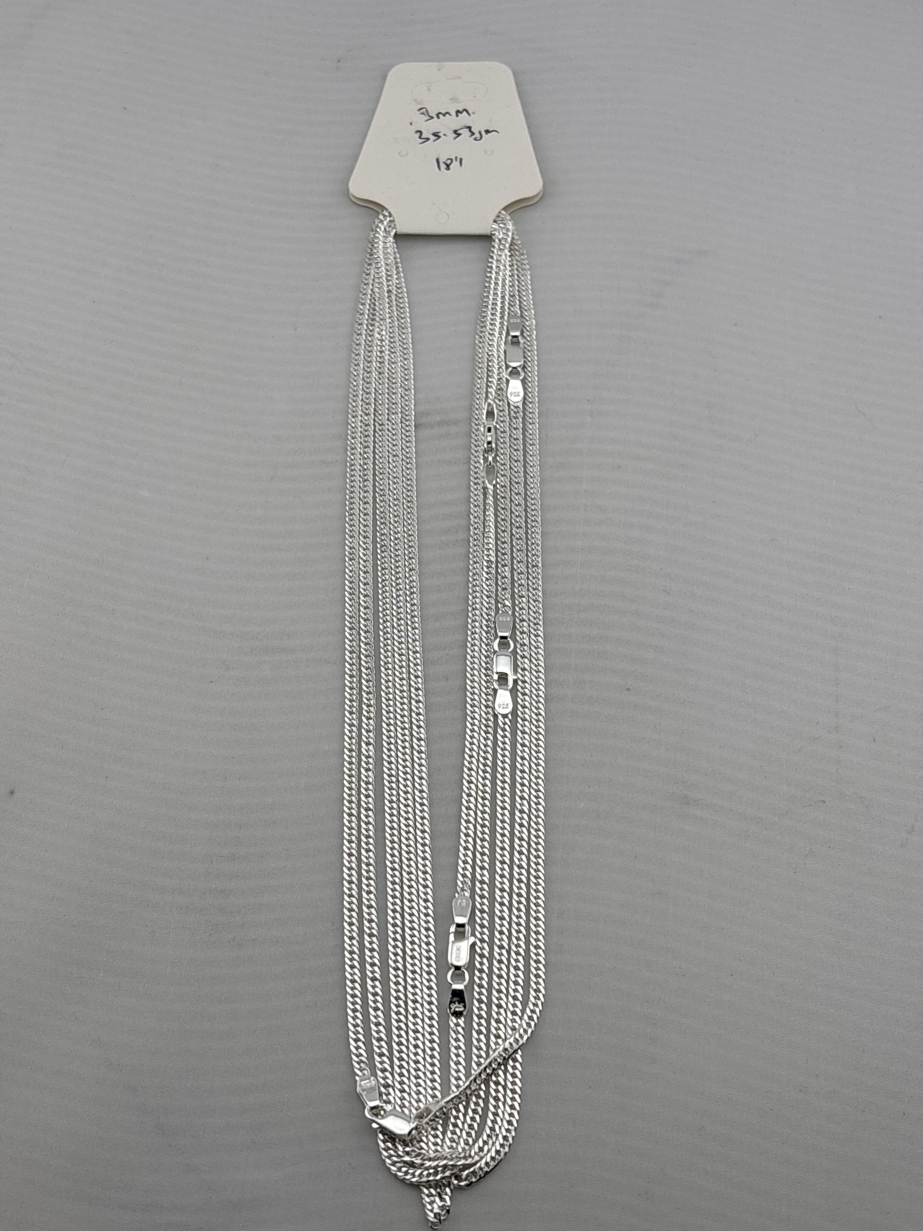 Fine Curb Link Silver Chain 925