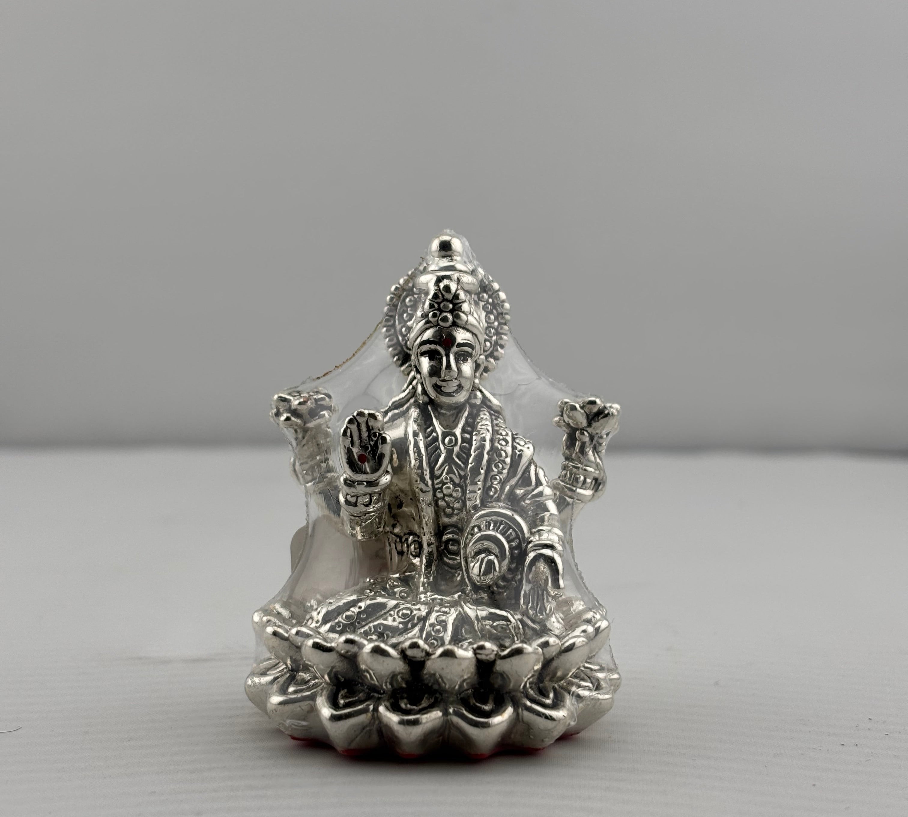 Silver Goddess Lakshmi Idol Design 2 20gm – Divine Laxmi Murti for Home Mandir & Gifting