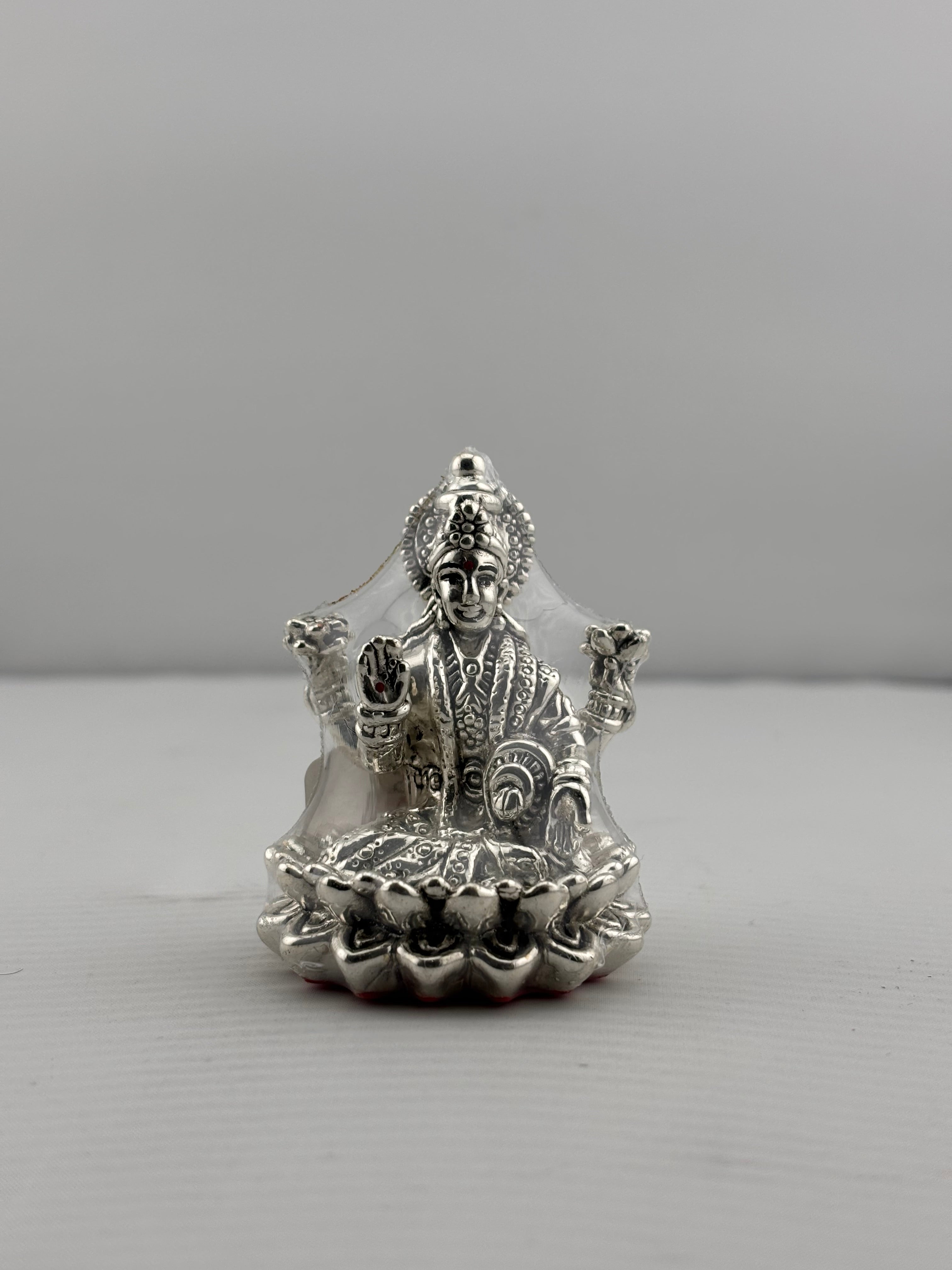 Silver Goddess Lakshmi Idol Design 2 20gm – Divine Laxmi Murti for Home Mandir & Gifting