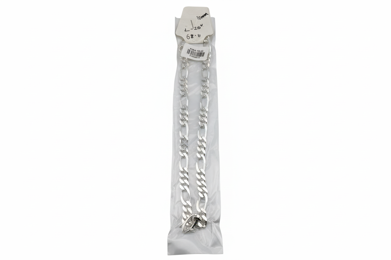 Figaro Silver Chain in 925 Sterling Silver | Italian Link Necklace