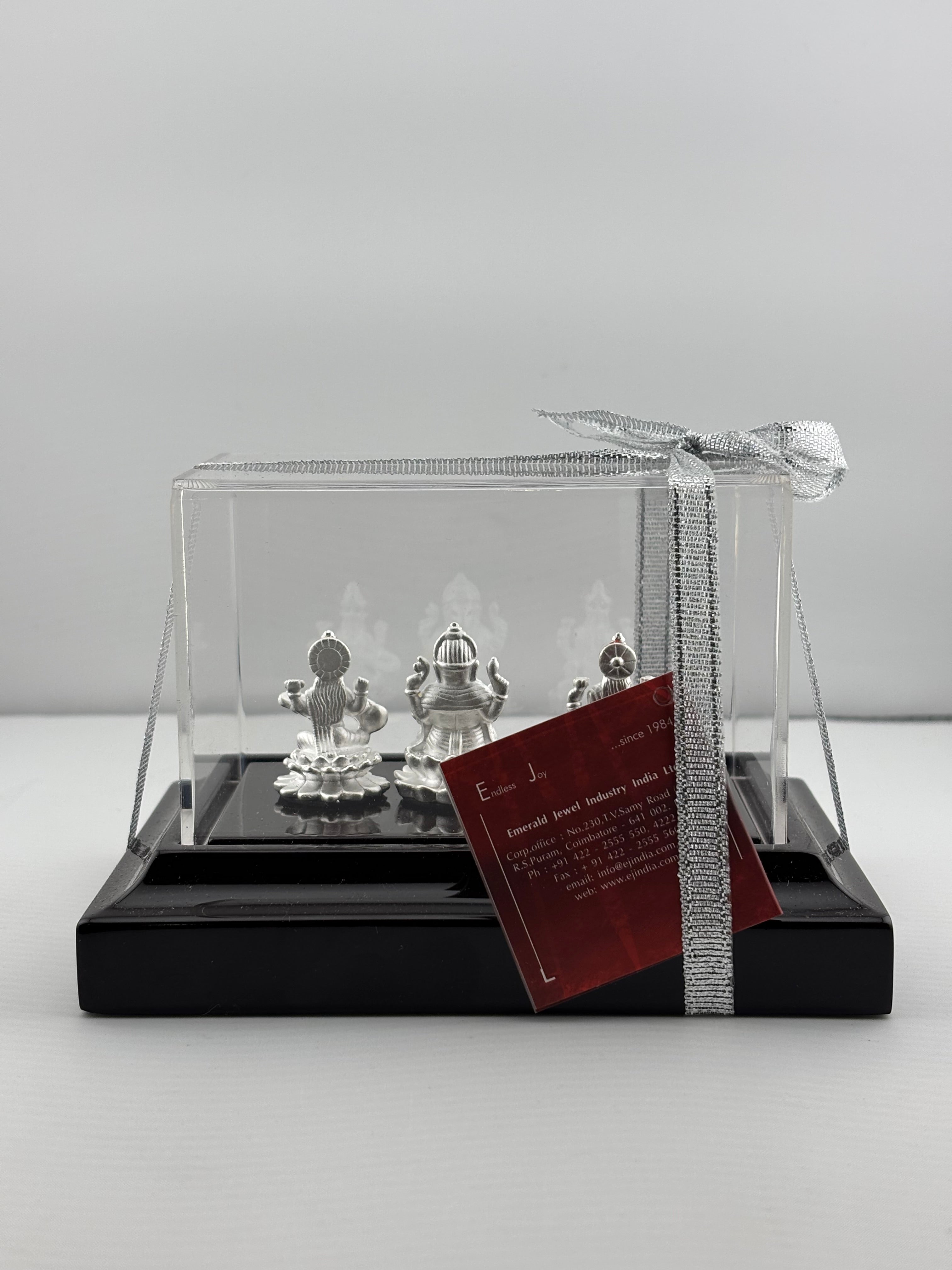 999 Pure Silver Ganesh, Lakshmi & Saraswathi Idol 17.75 gm