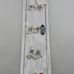 Multicolor Floral Ghungroo Silver Anklet – 925 Sterling Silver – Adjustable – 33.8 g