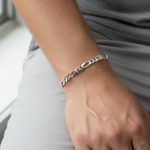 925 Sterling Silver Figaro Chain Bracelet – Italian Link